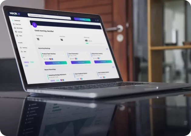 Laptop displaying the Ninja Notes dashboard